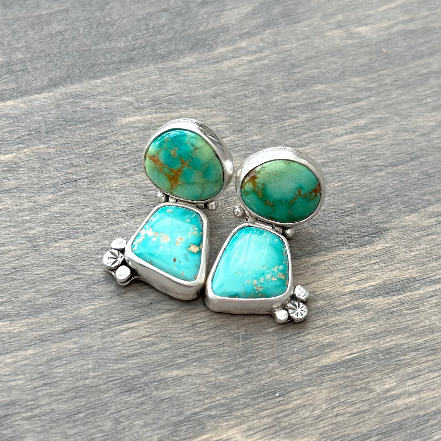 Emerald Valley Turquoise Hinge Stud Earrings