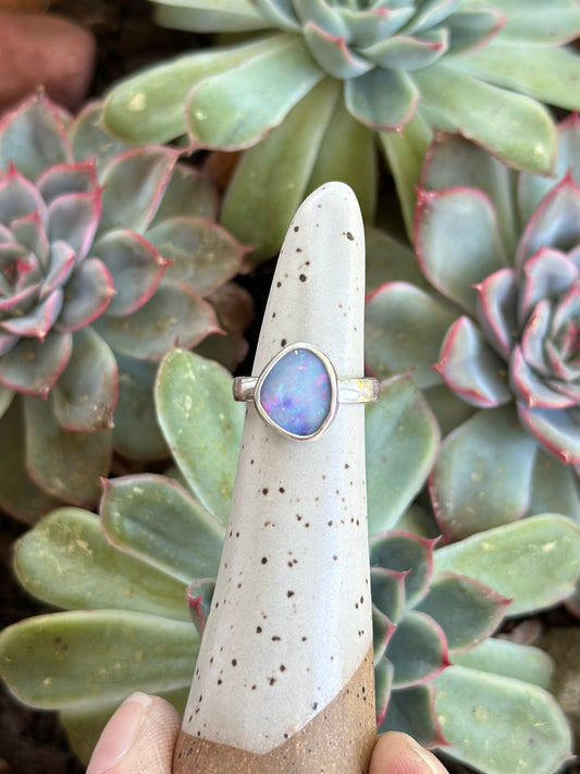 Coober Pedy Opal Ring in size 5.25