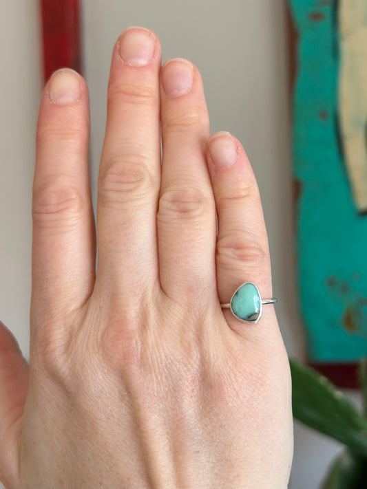 Desert Bloom Variscite Stacker Ring in size 4.25