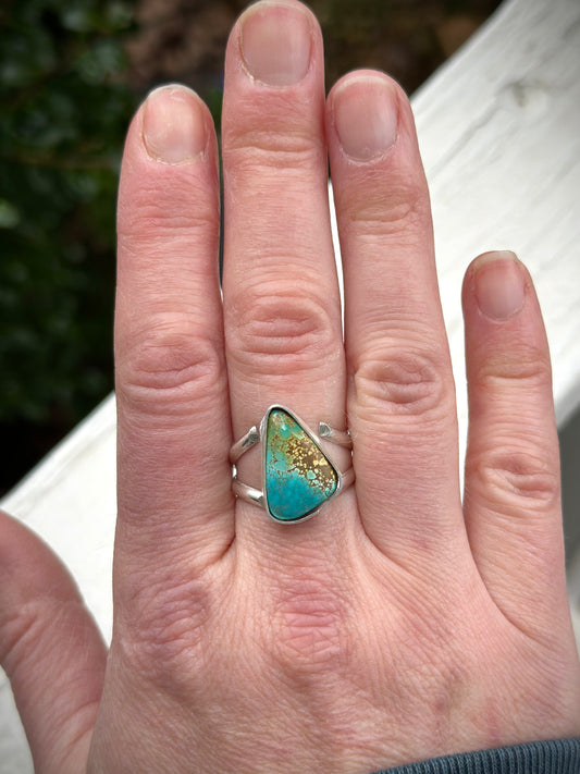 Made to Finish Twisted Thunderbird Turquoise Ring