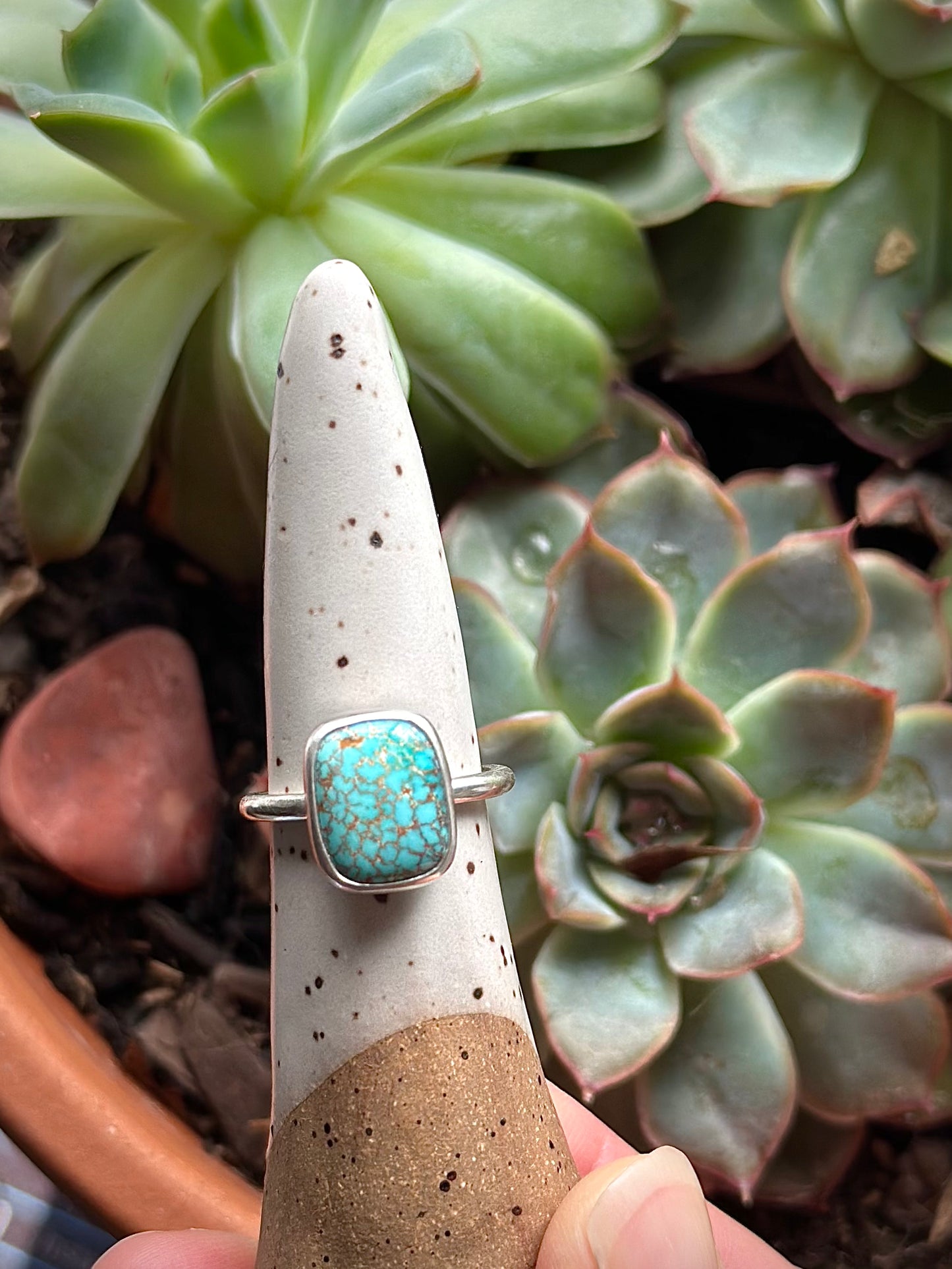 Catalina Turquoise Ring in Blue in size 7