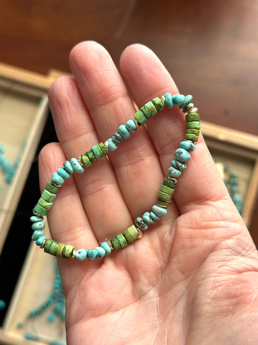 Sonoran Gold + Sierra Nevada Turquoise Bracelet