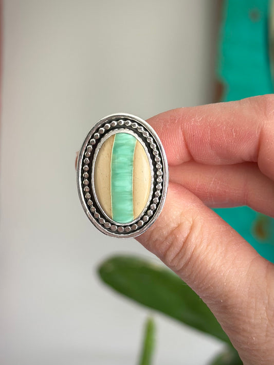 Australian Variscite Ribbon Ring