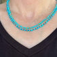 Turquoise Beaded RED Silk Necklace