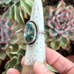 Morenci 2 Turquoise Twist Pyrite Loaded Ring in size 7