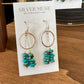 Sierra Nevada Turquoise Bead Earrings in Gold Fill