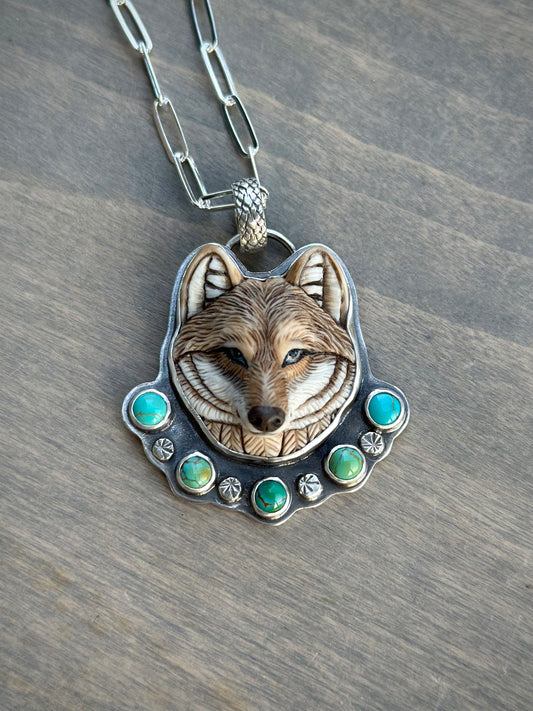 Supernova Turquoise + Laura Mears Wolf Pendant