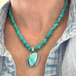 Fox Turquoise Art Deco Pendant in Blue v2