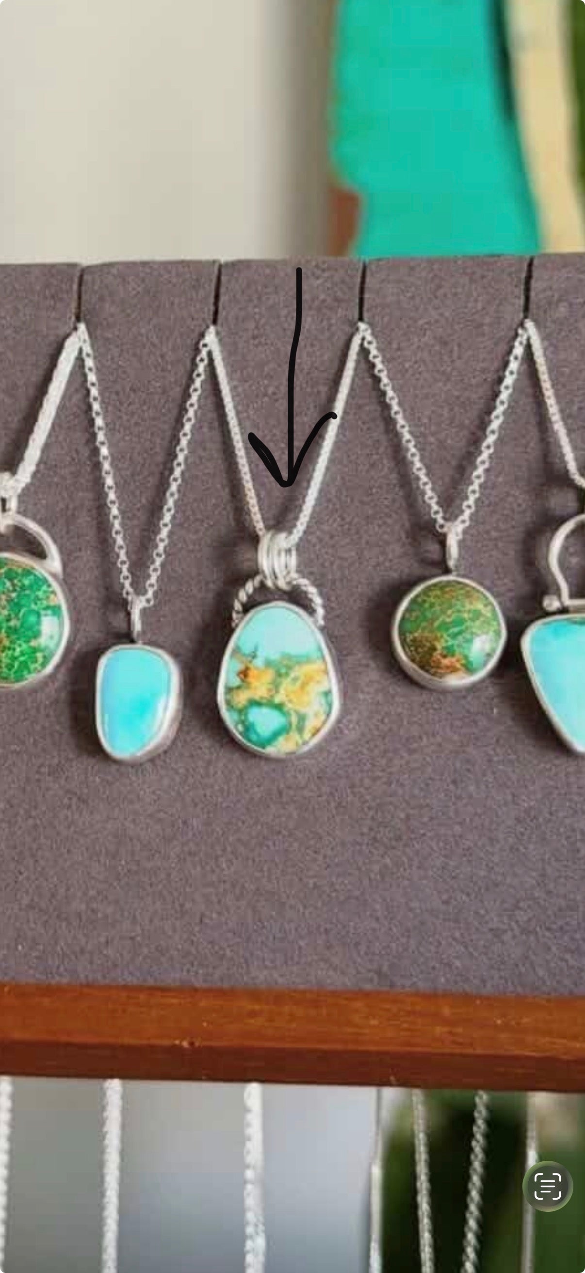 Patagonia Turquoise Oval Necklace Twist