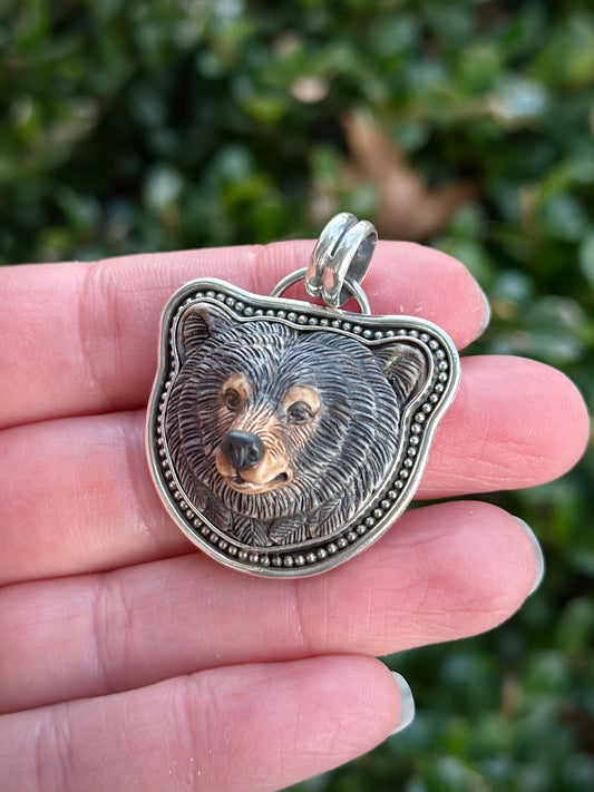 Laura Mears Bear Face Pendant