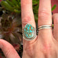 Patagonia Turquoise Art Deco Ring size 8.75