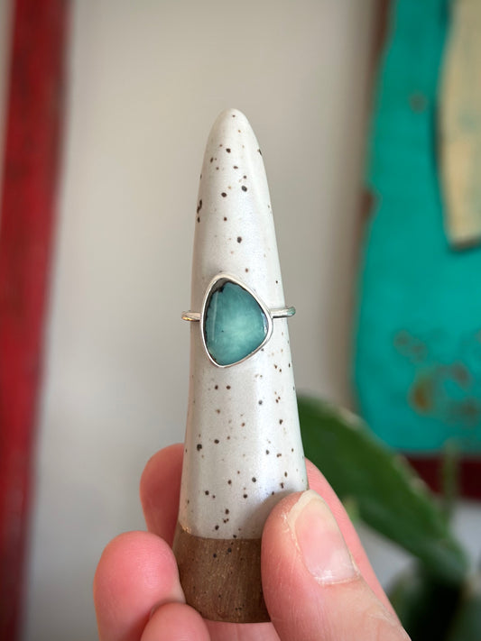 Desert Bloom Variscite Stacker Ring in size 6.25