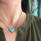 Royston Turquoise Suspended Heart Pendant in Blue