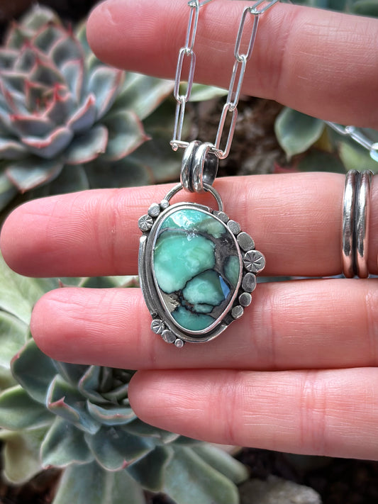 Desert Bloom Variscite Pendant