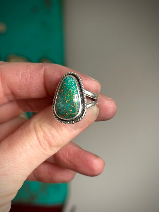 Patagonia Turquoise Twist Ring in size 7