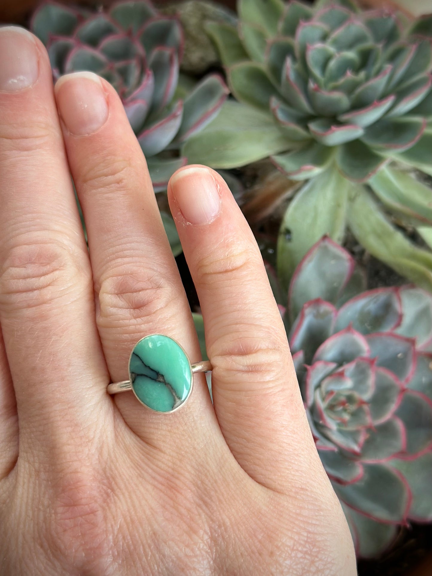 Desert Bloom Variscite Ring in size 7