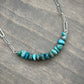 Sierra Nevada Turquoise Bead Paperclip Necklace Lightweight v3