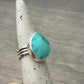 Fox Turquoise Asymmetrical Ring in size 9