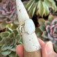 White Opal Moon and Stars Ring size 8.5