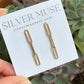 14k Gold Fill Paperclip Chain Stud Earrings
