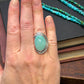 Desert Bloom Variscite Art Deco Ring in size 6.75