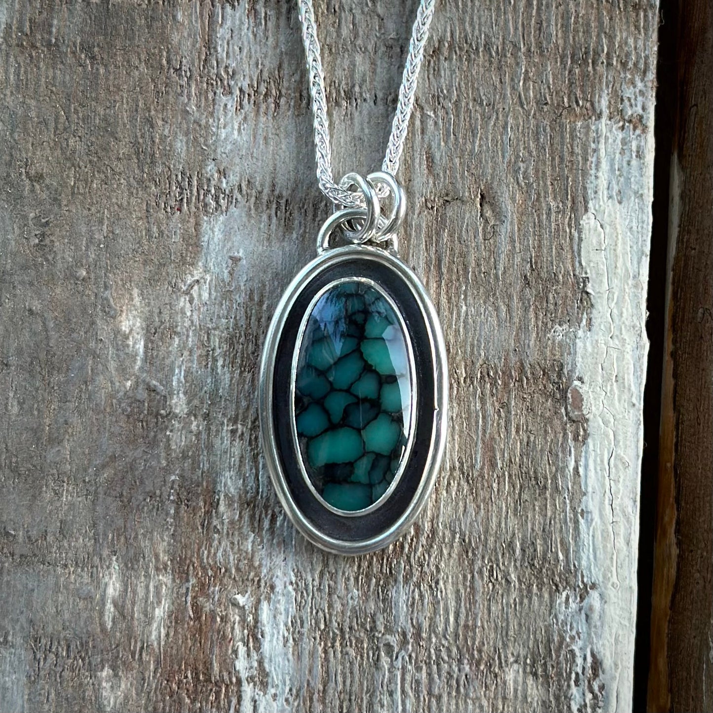 Desert Bloom Variscite Shadowbox Pendant