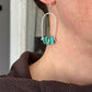 Sierra Nevada Turquoise Long Hoop Earrings