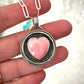 Pink Conch Shell Heart Pendant