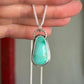 Natural Kingman Turquoise Twist Pendant