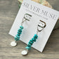 White Water Turquoise Bead Earrings v1
