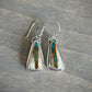 Triangular Royston Ribbon Turquoise Earrings