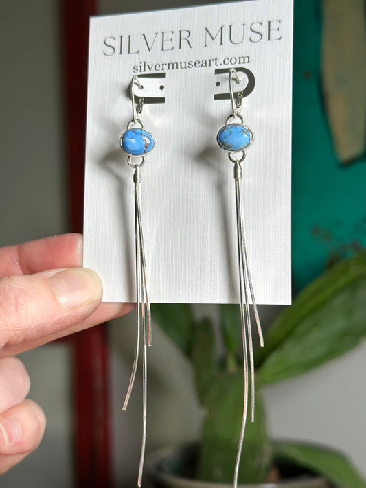 Golden Hills Turquoise Fringe Earrings v1