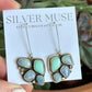 Coober Pedy Opal + Emerald Valley Turquoise Earrings v3