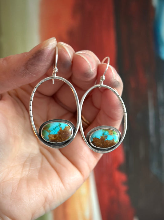 Sonoran Turquoise Hoop Earrings