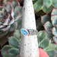 Opal Signet Ginkgo Ring in size 8