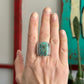 Blue Patagonia Turquoise Art Deco Ring in size 10.5 to 10.75