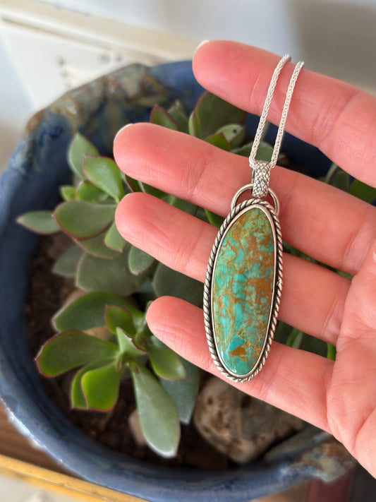 Rising Phoenix Turquoise Pendant