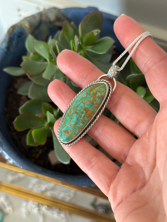 Rising Phoenix Turquoise Pendant