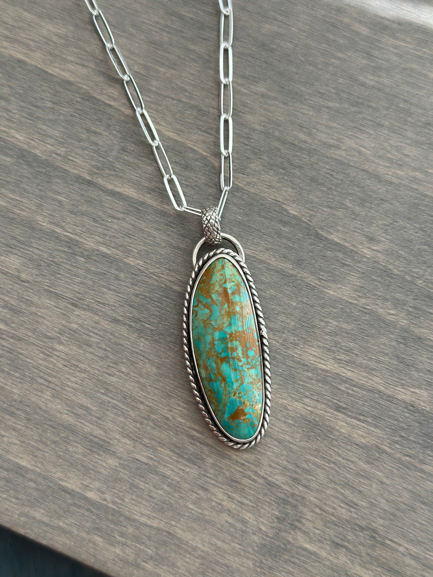 Rising Phoenix Turquoise Pendant