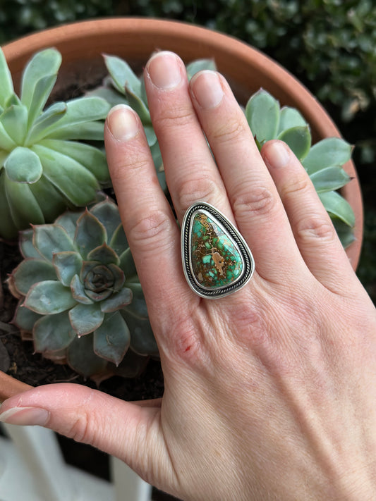 Catalina Turquoise Ring in Green in size 9