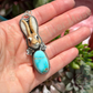 Laura Mears Rabbit Hare Pale Royston Turquoise Pendant with Succulents