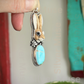 Laura Mears Rabbit Hare Pale Royston Turquoise Pendant with Succulents