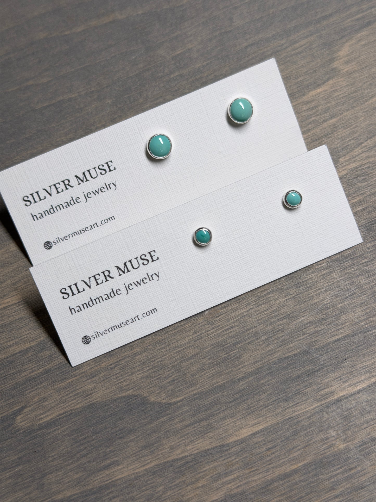 Fox Turquoise Sterling Silver Stud Earrings