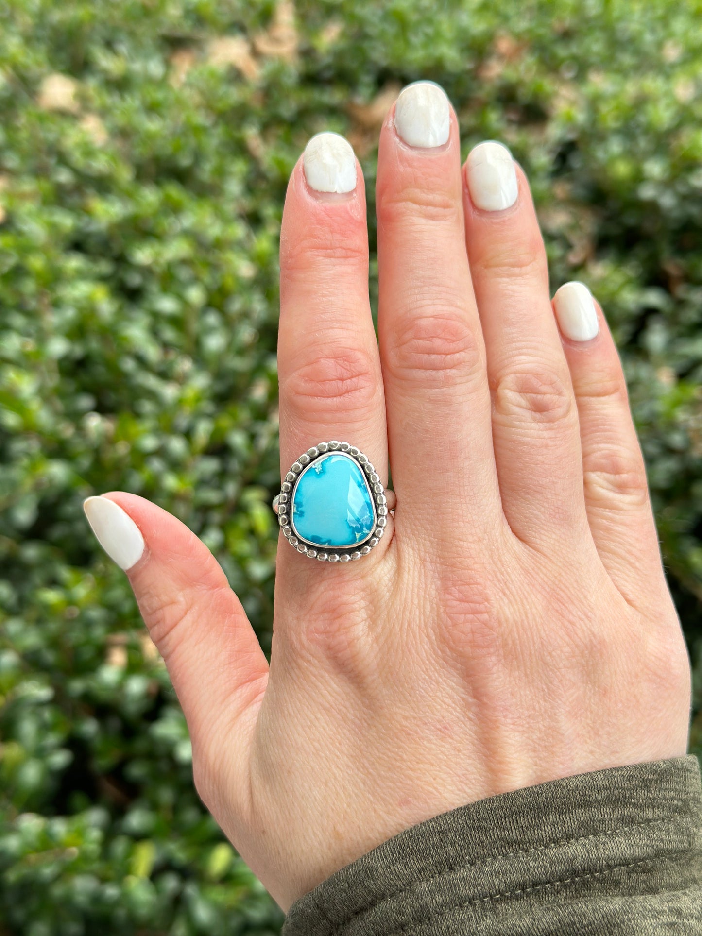 Fox Turquoise + White Buffalo Rings