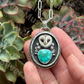 Fox Turquoise + Laura Mears Owl Face Shadowbox Stars Pendant