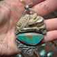 Laura Mears Fawn in the Forest Pendant Rising Phoenix Turquoise