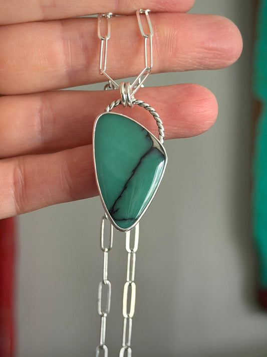 Desert Bloom Variscite Scalene Pendant