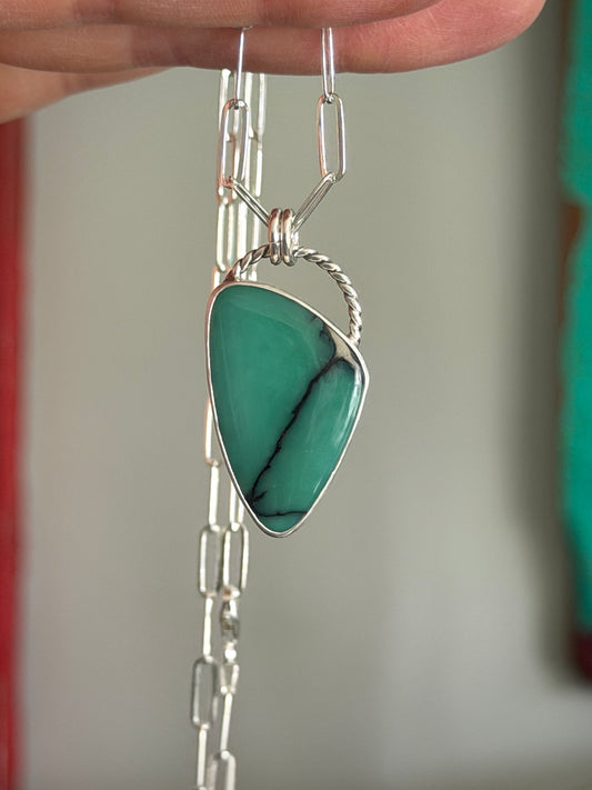 Desert Bloom Variscite Scalene Pendant