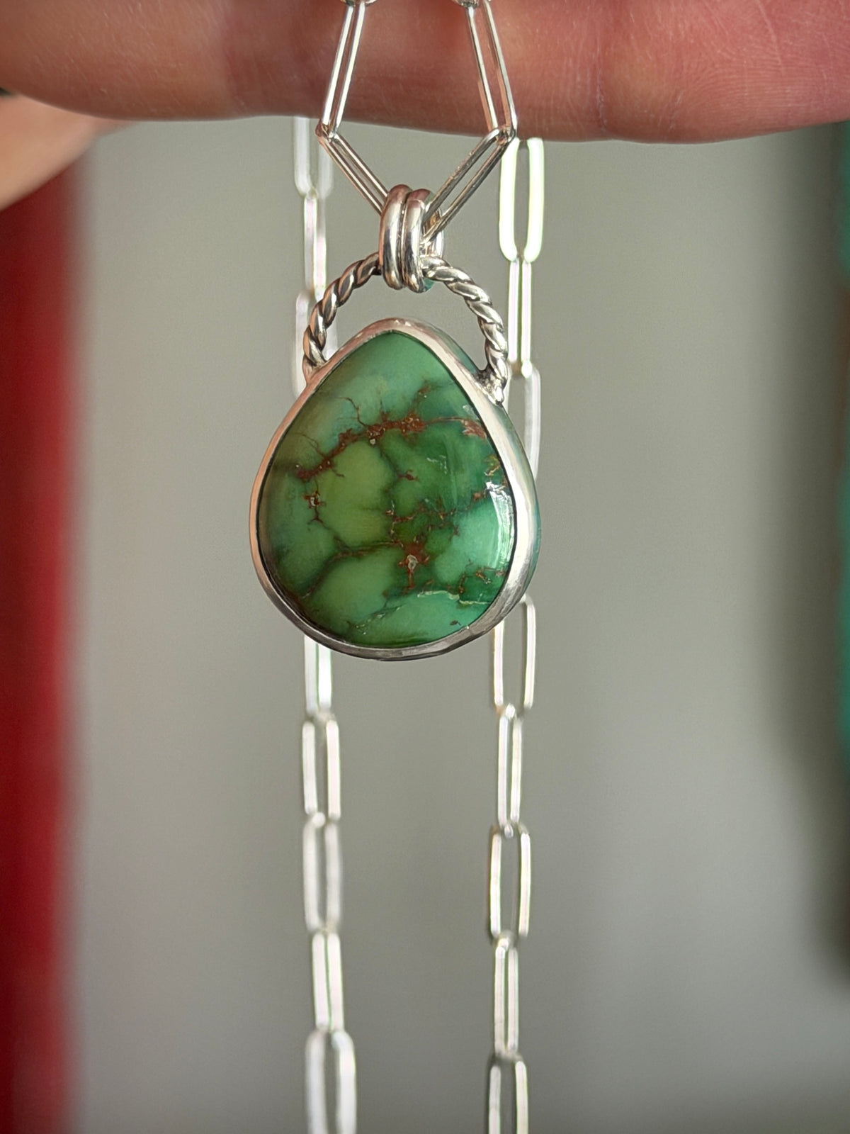 Emerald Valley Turquoise Teardrop Pendant