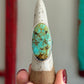 Blackjack Turquoise Ring size 8.5 STAMPED BAND